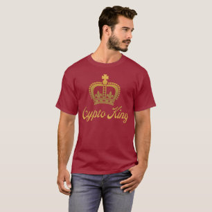 Camiseta Crypto King em Marrom e Dourado
