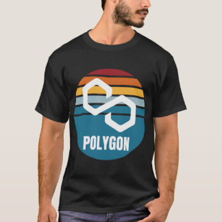 Camiseta Crypto MATIC Cryptocurrency Modern Sunset