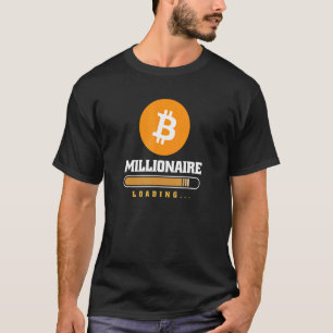 Camiseta Crypto Millionaire Carregando Cryptocurrency
