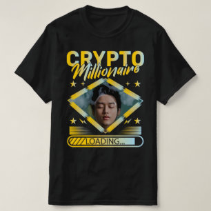 CAMISETA CRYPTO MILLIONAIRE CARREGANDO FOTO PERSONALIZADA