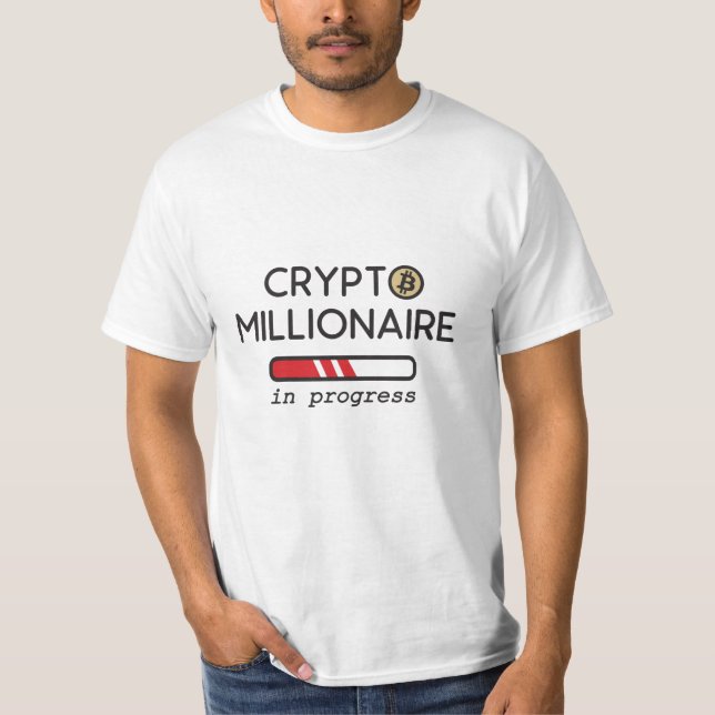 Camiseta Crypto Millionaire em curso (Frente)