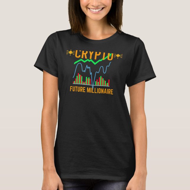 Camiseta Crypto Millionaire Future Cryptocurrency Milliona (Frente)