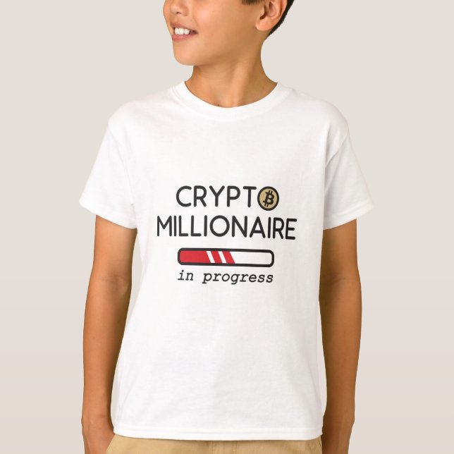 Camiseta Crypto Millionaire in progress (Frente)