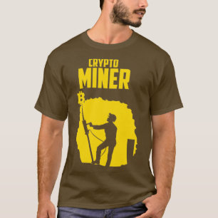 Camiseta Crypto Miner criptografar cadeia de negociação de