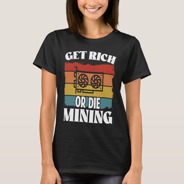 Camiseta Crypto Miner Cryptocurrency Blockchain Technology  (Frente)