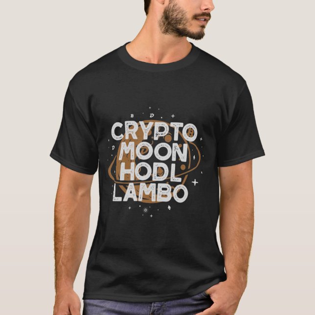 Camiseta Crypto Moon Hodl Lambo (Frente)