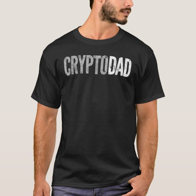Camiseta Crypto Pai Funny Cryptodad Bitmoney Minor Cryp (Frente)