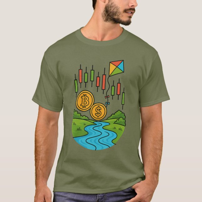 Camiseta Crypto Stocks Trading Flowing river (Frente)
