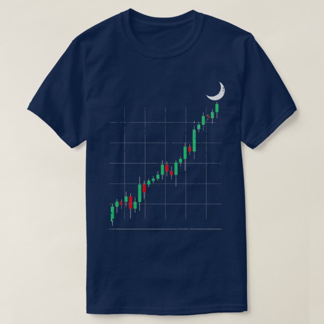 Camiseta Crypto Trading Para O Comerciante De Moon Candlest (Frente do Design)