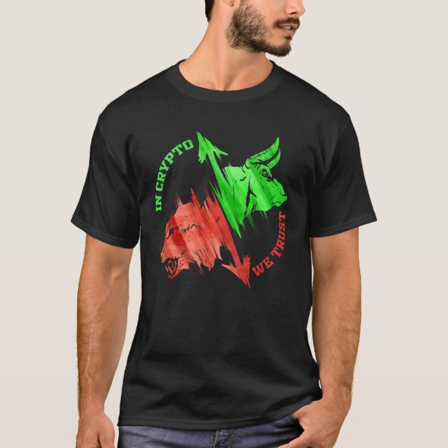 Camiseta Crypto We Trust Cryptocurrency Trading Bull (Frente)