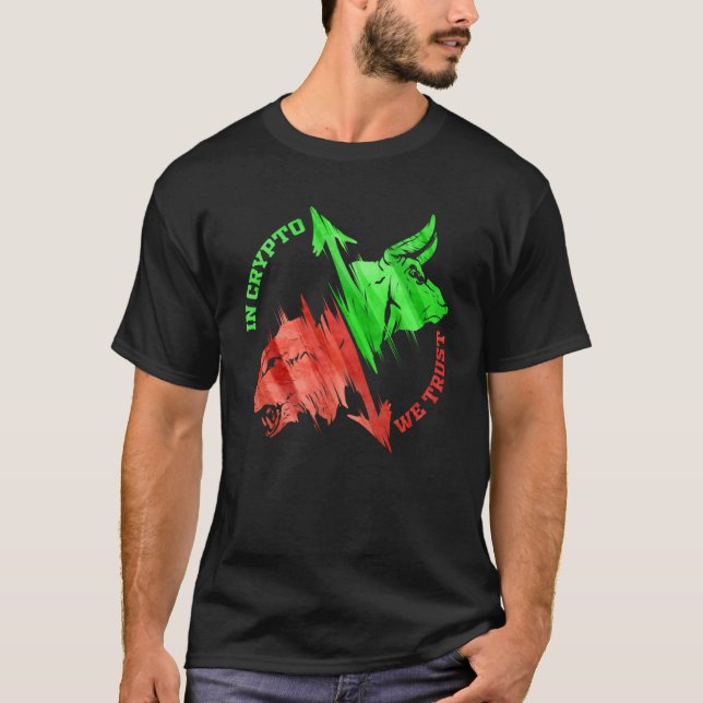 Camiseta Crypto We Trust Cryptocurrency Trading Bull (Frente)