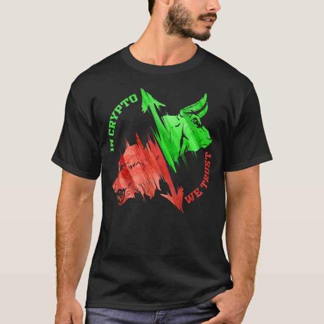 Camiseta Crypto We Trust Cryptocurrency Trading Bull (Frente)