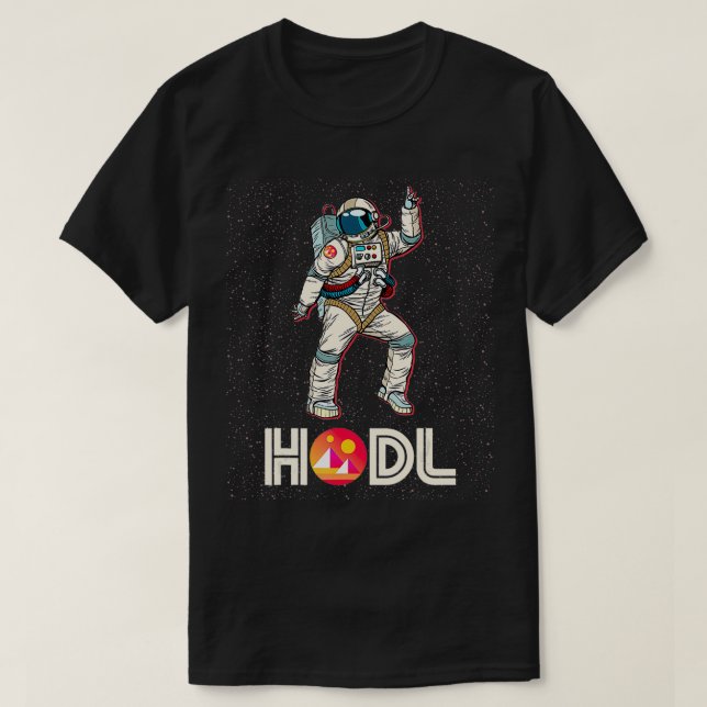Camiseta Cryptocurrency Talk MANA  HODL Decentraland Disco  (Frente do Design)
