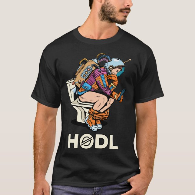 Camiseta Cryptocurrency Talk Stellar Lumens HODL Space Man  (Frente)