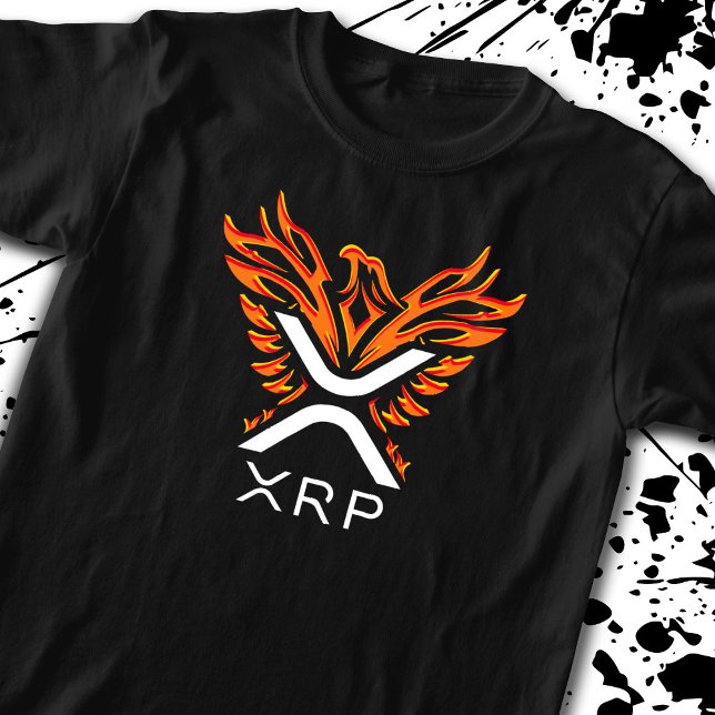 Camiseta Cryptocurrency XRP Crypto Orange Ascensão Phoenix (Criador carregado)