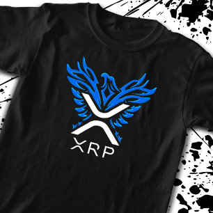 Camiseta Cryptocurrency XRP Logotipo Crypto Blue Ascensão P