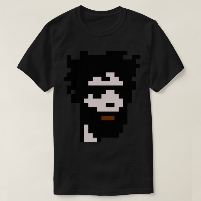 Camiseta CryptoPunk 15 Machos com barba e óculos escuros Cl (Frente do Design)