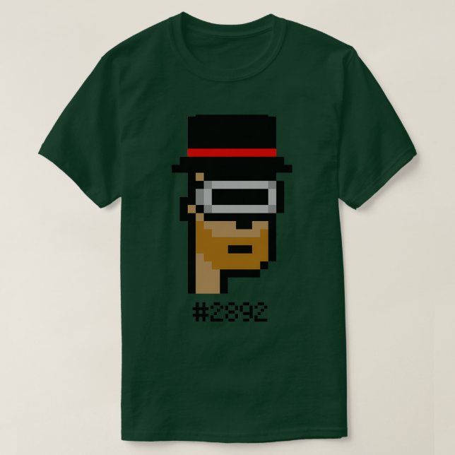 Camiseta CryptoPunks 2892 (Frente do Design)