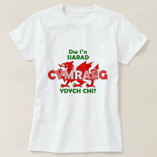 Camiseta crys-T de Cymraeg do siarad do i'n de Dw