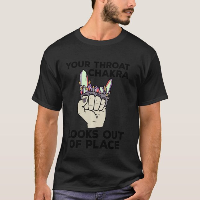 Camiseta Crystal Brass Knuckles Chakra Healer Crystals Sage (Frente)