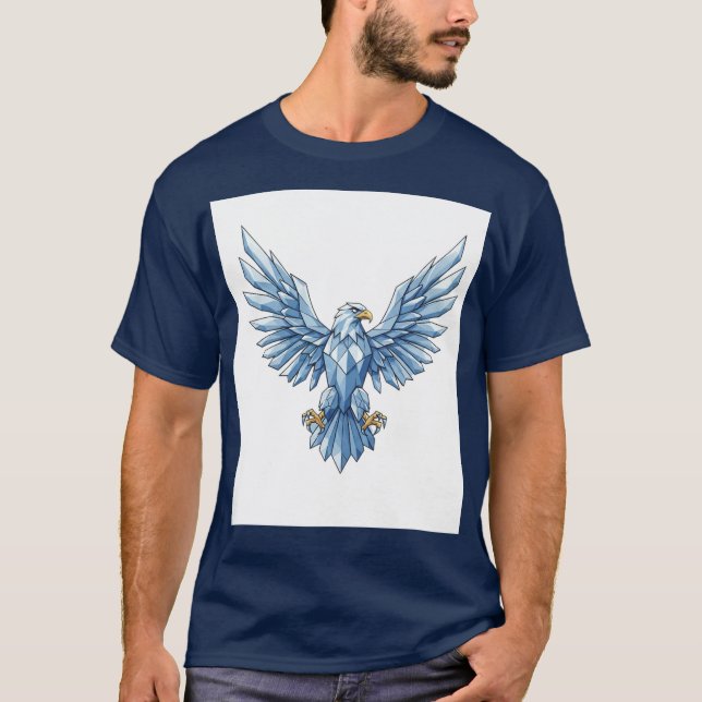 Camiseta Crystal Eagle: Asas de Liberdade e Ambição" (Frente)