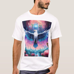 Camiseta Crystal Eagle em Voo - T-Shirt de Resistência e