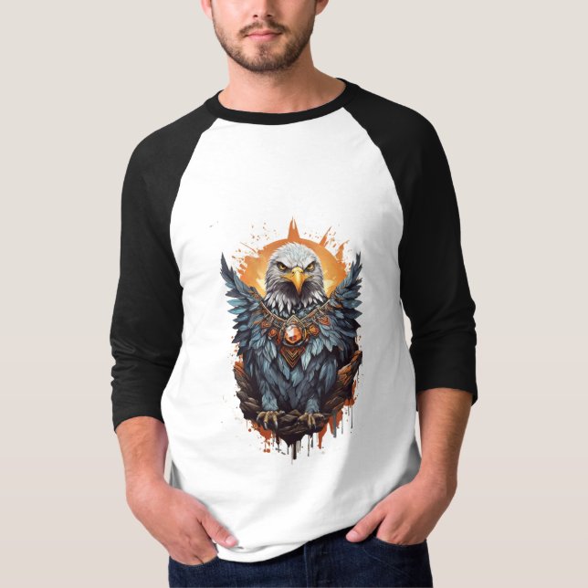 Camiseta Crystal Eagle Roupa: Libere Seu Espírito Selvagem (Frente)