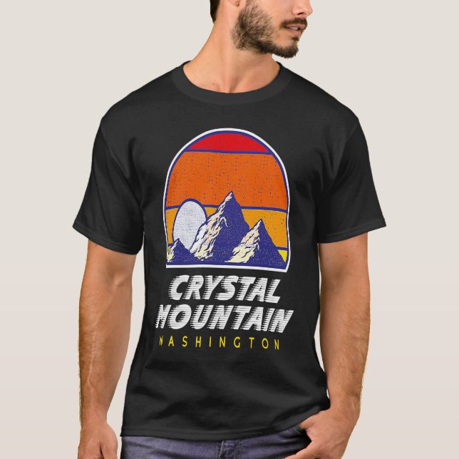 Camiseta Crystal Mountain Washington  USA Ski Resort  BACK  (Frente)