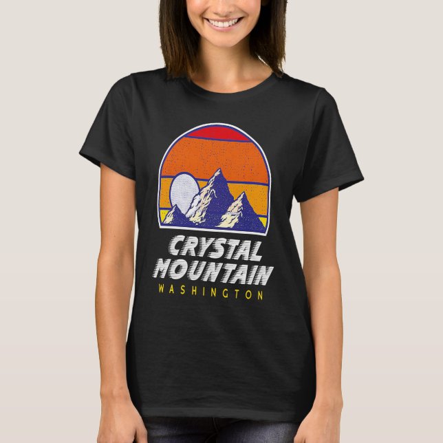 Camiseta Crystal Mountain Washington  USA Ski Resort  BACK  (Frente)