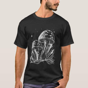 Camiseta Crystal Mushroom Gótico Morel Mycology Shroom Hunt