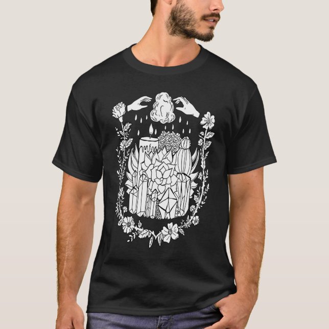 Camiseta Crystals and Succulents Witchy (Frente)
