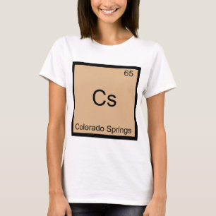 Camiseta Cs - Colorado Springs Química Símbolo Elemento Cam