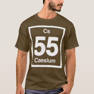 Camiseta Cs de césio, Elementos de Mesa Periódicos, 55.o an