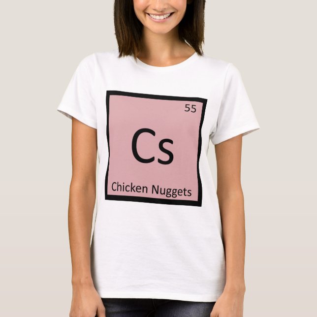 Camiseta Cs - símbolo da química do aperitivo das pepitas (Frente)