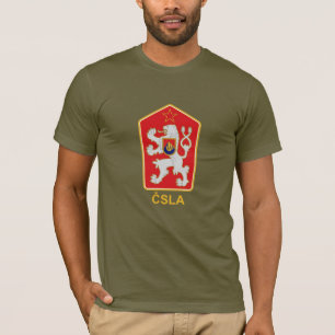 Camiseta ČSLA - T-shirt Czechoslovak do emblema do exército