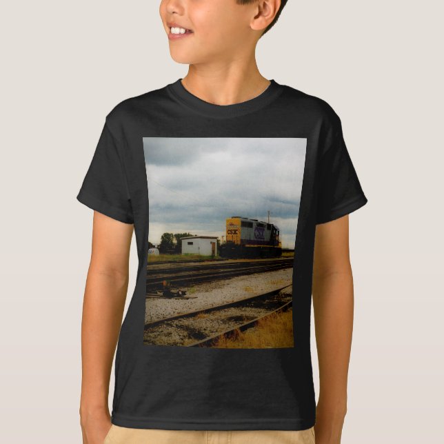 Camiseta CSX Railroad o motor Toledo da jarda de Dieesel, (Frente)