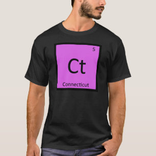 Camiseta Ct - Tabela Periódica de Química do Estado de Conn