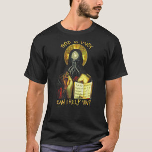 Camiseta Cthulhu Deus Está Ocupado Posso Ajudá-Lo?