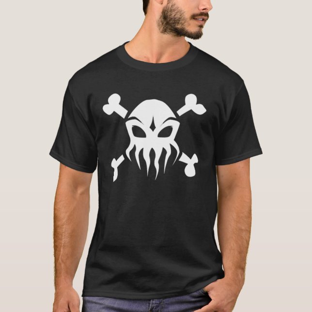 Camiseta Cthulhu e ossos (Frente)