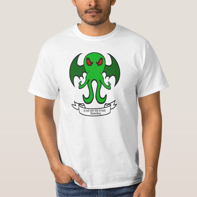 Camiseta Cthulhu - eu encontro sua falta da perturbação da (Frente)