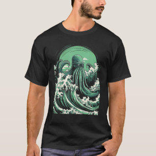 Camiseta Cthulhu - O Monstro Do Excelente De Kanagawa