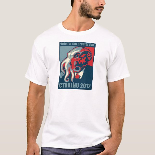 Camiseta Cthulhu para o presidente 2012 (Frente)