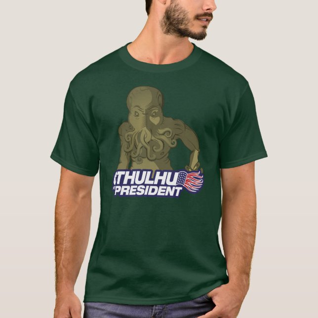 Camiseta Cthulhu para o presidente T-shirt (Frente)