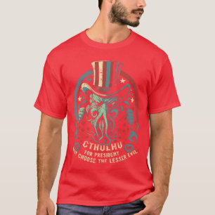 Camiseta Cthulhu para Presidente Eleição 2024 Horror Cósmic