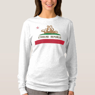 Camiseta Cthulhu República da Califórnia Flag Lovecraft