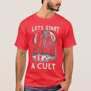 Camiseta Cthulhu Vamos Iniciar Um Culto Vintage Horror Cósm