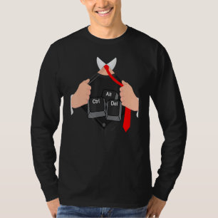 Camiseta Ctrl Alt Del I Código de Hacker de Computador Hack