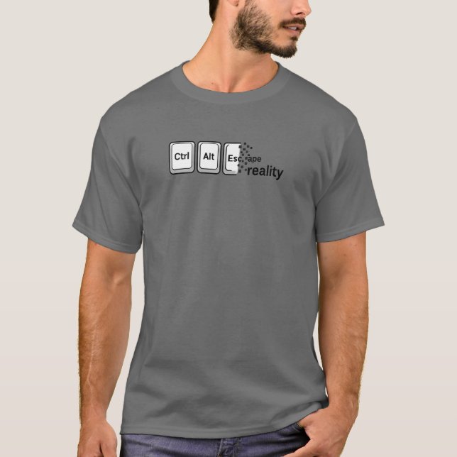 Camiseta Ctrl Alt Escape Realidade (Frente)