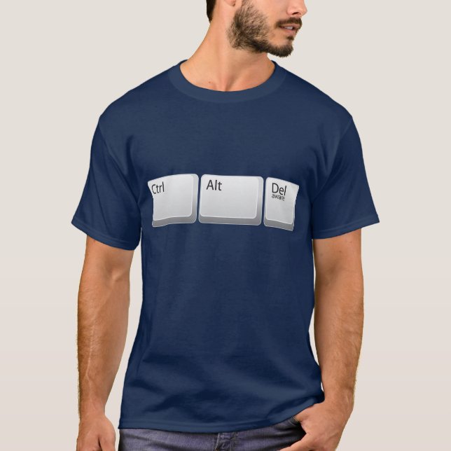 Camiseta CTRL + Alt + T-shirt de Delaware (Frente)