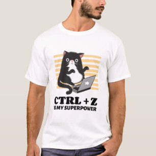 Camiseta Ctrl + Z é Meu Superpoder Modelo 3D